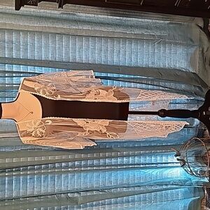 Rebellion White Floral Lace Swim Coverup